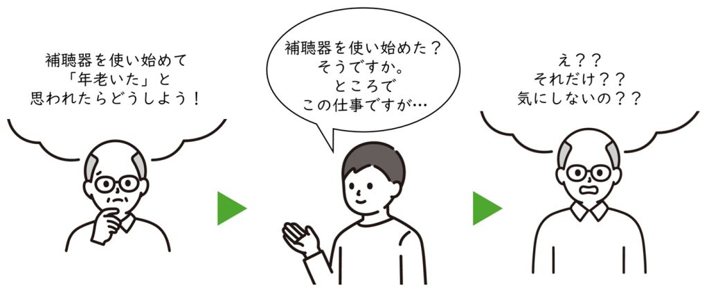 補聴器を使い始めたことを打ち明けたら、そうですか、で終わって拍子抜けしてしまった