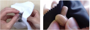 補聴器の日常ケアでは、毎日、使用後、乾いた布で補聴器を軽く拭き取りましょう。