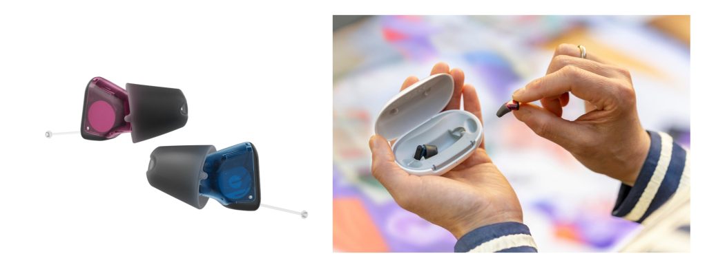 シグニア補聴器のSilk Charge&Go IXは小さい充電式の耳あな型補聴器。