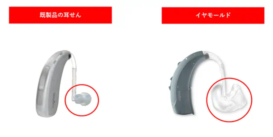 既製品の耳せんとイヤモールド